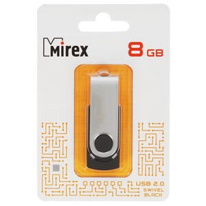 Флеш-накопитель Mirex Swivel /8 Gb/Черный