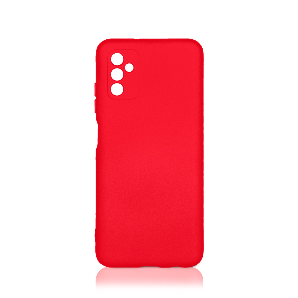 Силиконовый чехол с микрофиброй для Samsung Galaxy M52 (5G) DF (red)