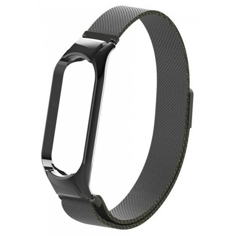 Ремешок миланский с магнитом для Mi band 7 Black