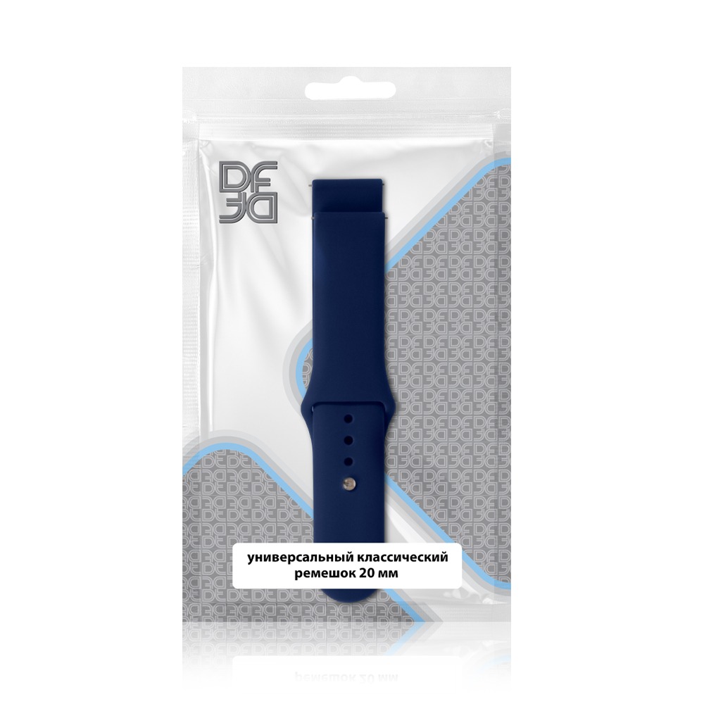 Универсальный классический ремешок 20 мм DF xiClassicband-01 (blue)
