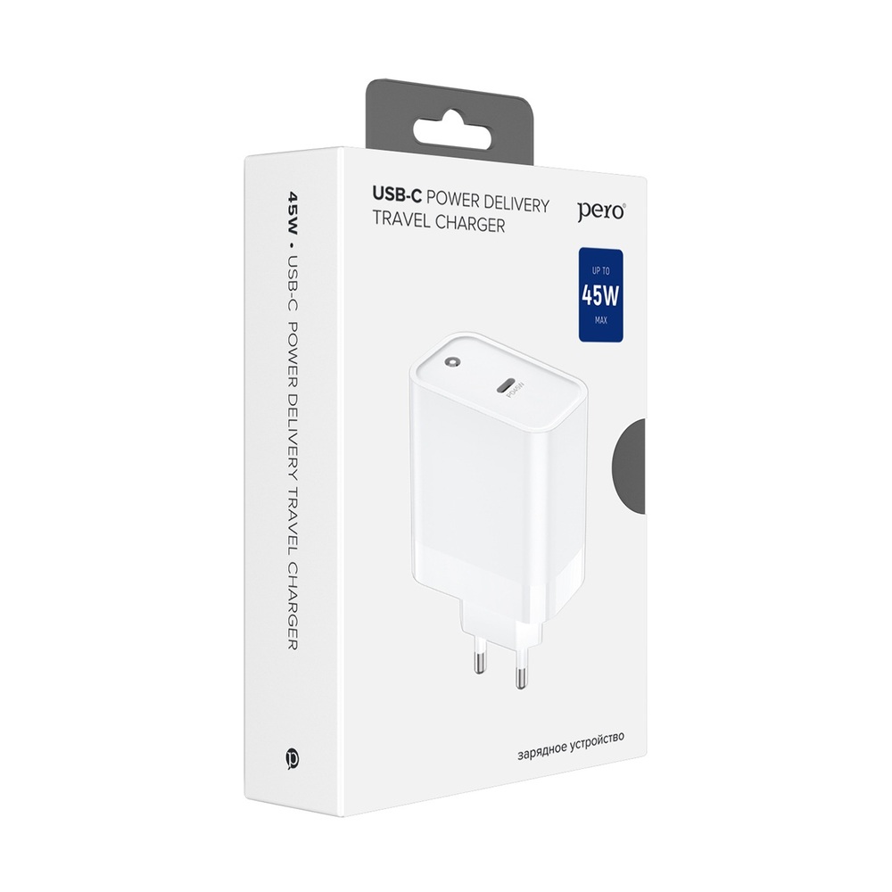 Зарядное устройство PERO TC13 USB-C PD, 45W белый