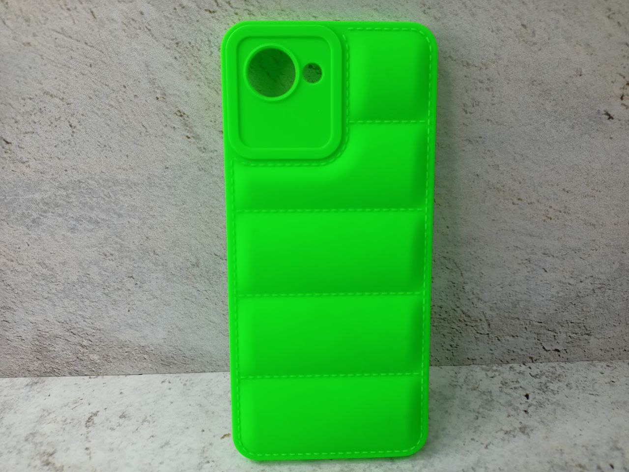 Силиконовый чехол (дутый) для Realme C30 DF rmJacket-01 (lime)