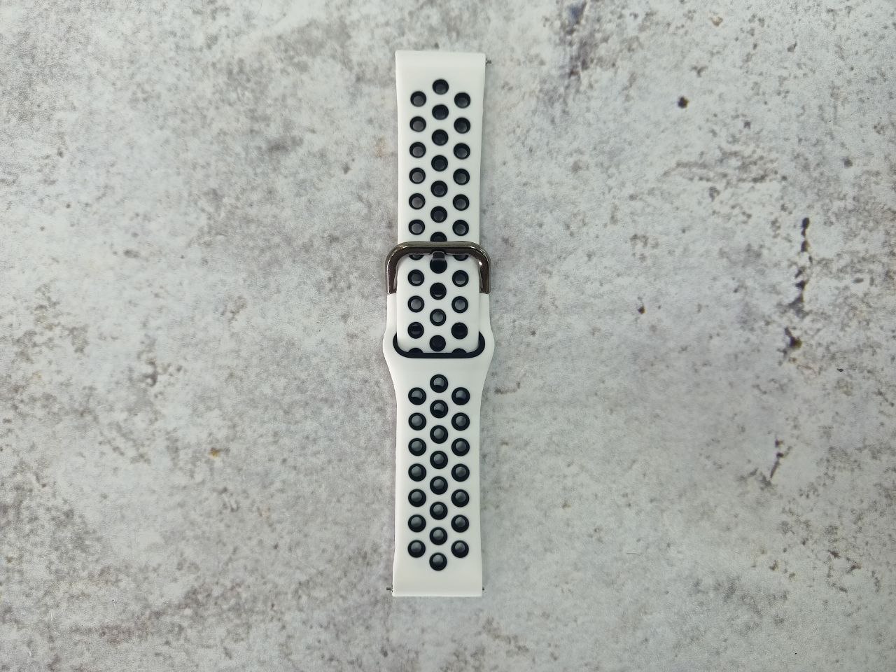 Ремешок Sport силиконовый 22 мм (White Black)