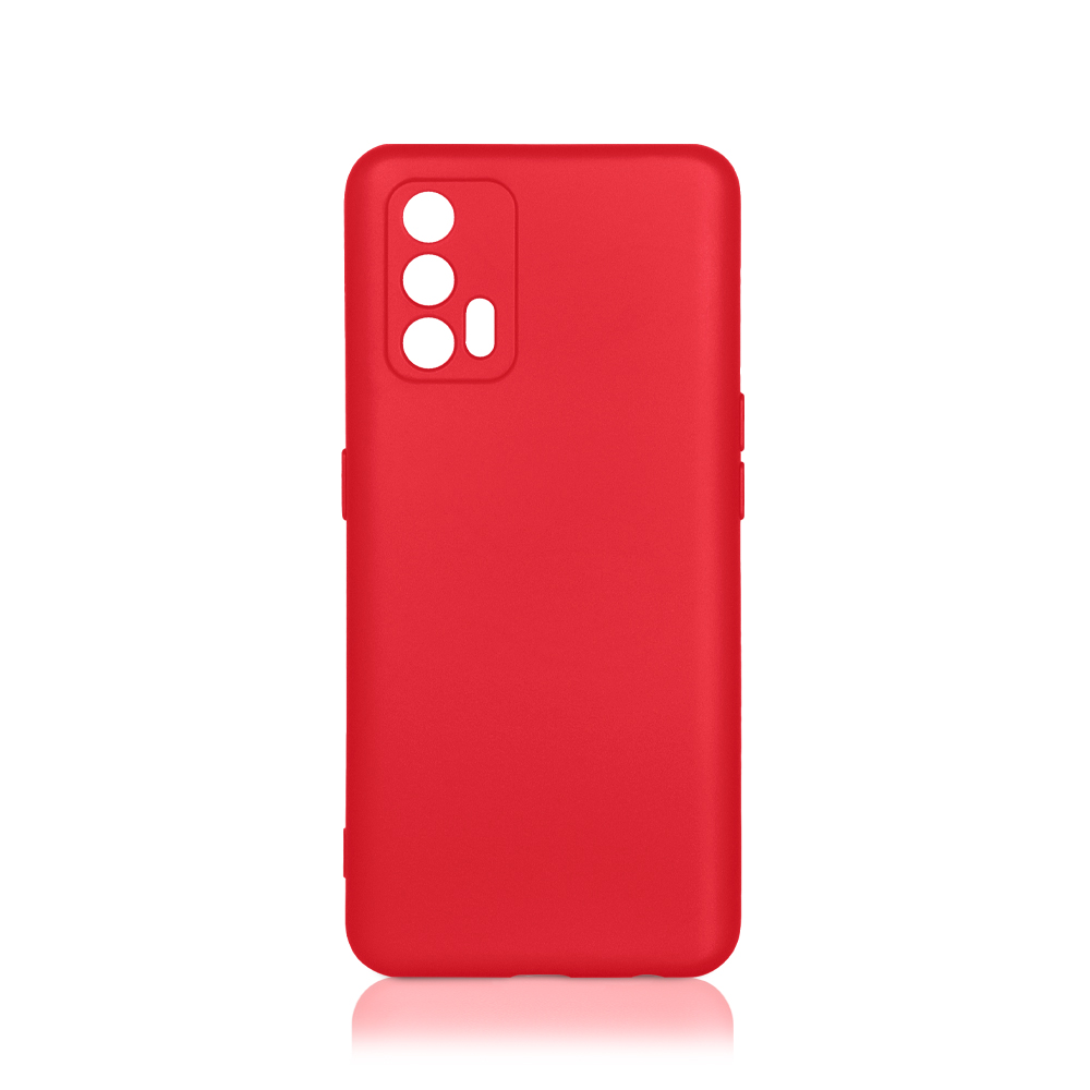 Силиконовый чехол с микрофиброй для Realme GT (5G) DF (red)