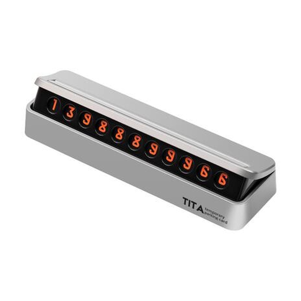 Парковочная автовизитка BCASE TITA Temporary Parking Card Silver