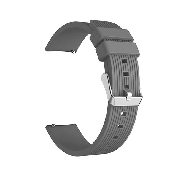 Сменный силиконовый браслет 20мм ребристый (Серый)