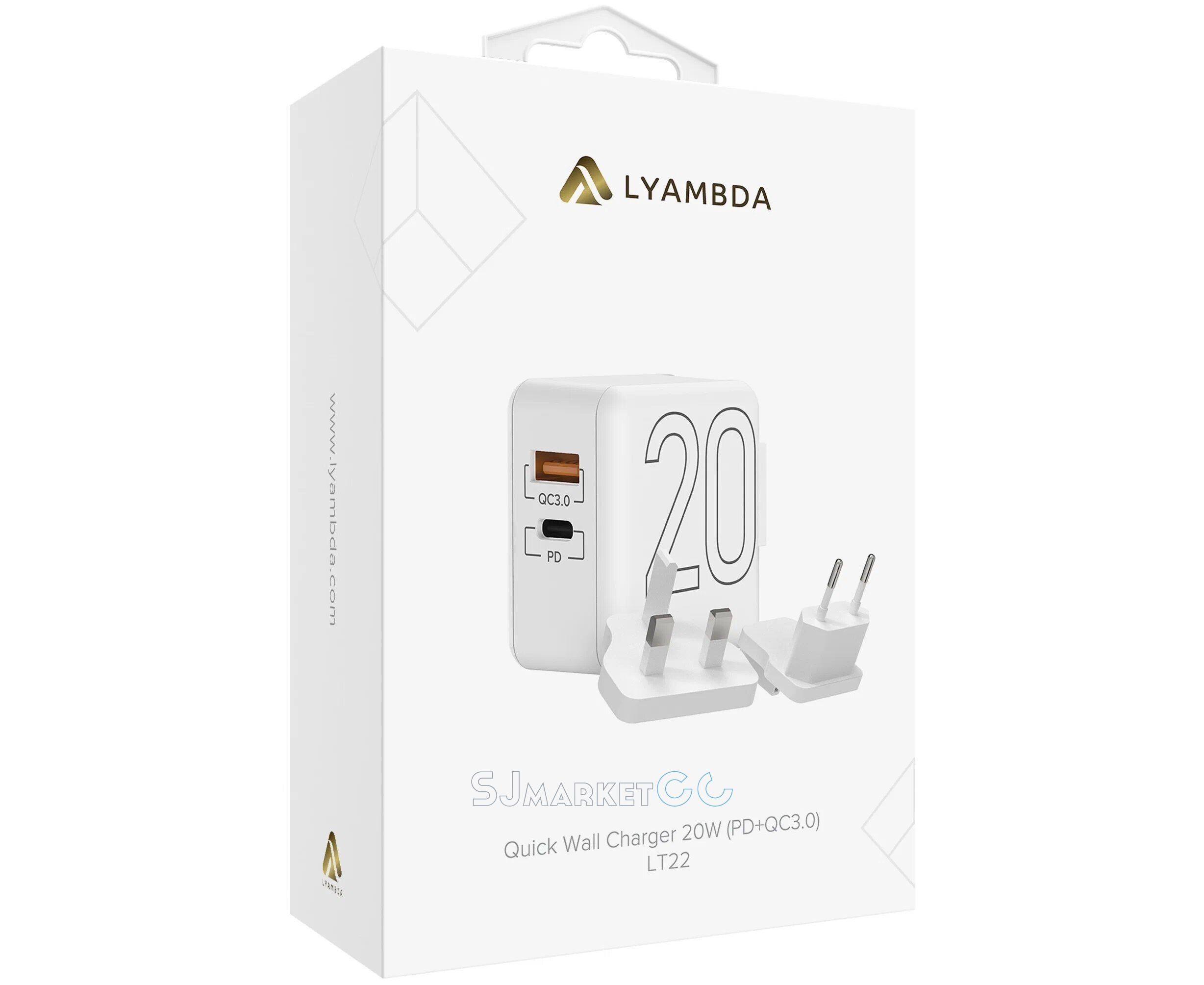 Зарядное устройство Lyambda 20W c 2-мя выходами (PD+QC3.0) LT22