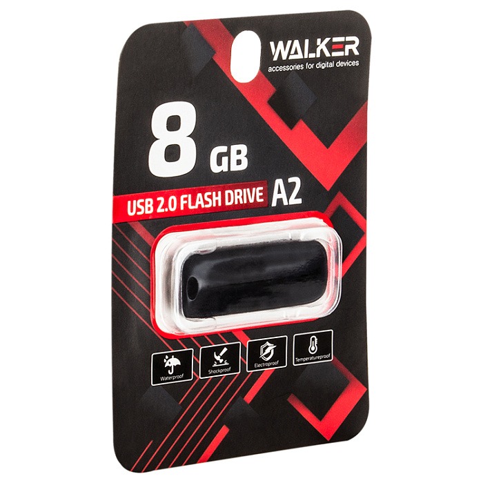 Флеш-накопитель USB 2.0"WALKER" 8 Gb USB 2.0 (ecopack)