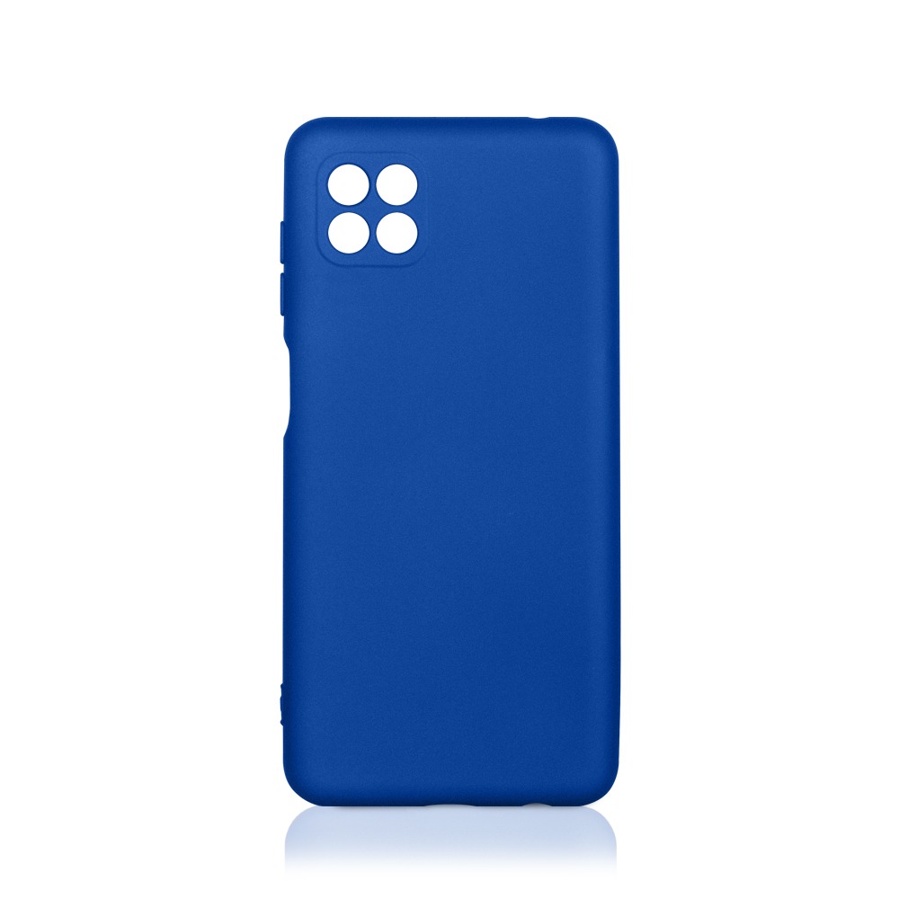 Силиконовый чехол с микрофиброй для Samsung Galaxy A22s (5G)/ A22 (5G) DF (blue)
