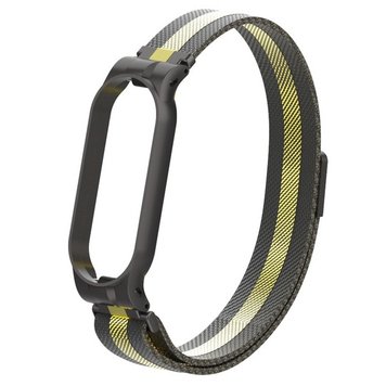 Ремешок миланский с магнитом для Mi band 5 Black Gold