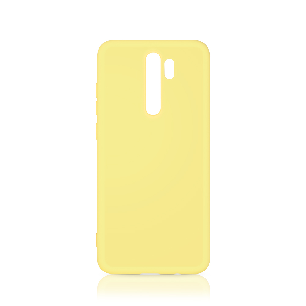 Силиконовый чехол с микрофиброй для Xiaomi Redmi Note 8 Pro DF xiOriginal-03 (yellow)