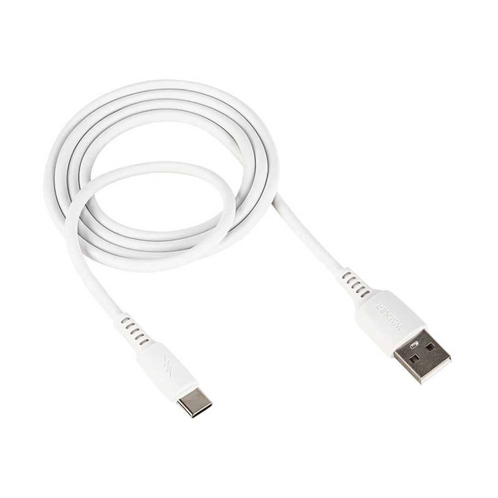 Кабель USB-A — USB-C WALKER (2.4А) белый