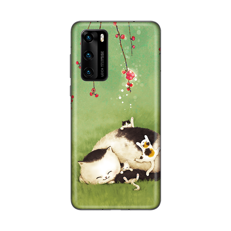 Защитная гидрогелевая плёнка (Котики на траве)