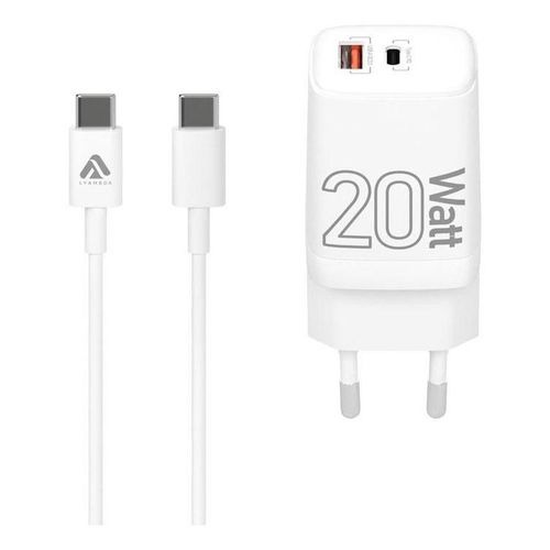 Зарядное устройство Lyambda 20W с двумя выходами с кабелем Type-C (PD+QC3.0)