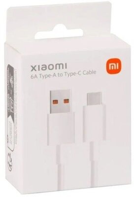 Кабель Xiaomi 6A USB Type-C - USB 2.0 Type-A белый 1м