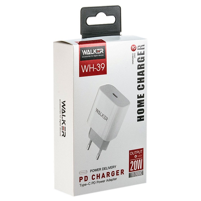 Зарядное устройство WALKER (Type-Cx1 PD 20W белый)
