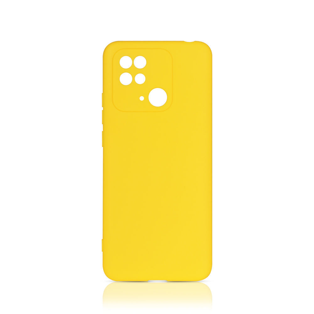 Силиконовый чехол для Xiaomi Redmi 10C DF xiCase-64 (yellow)