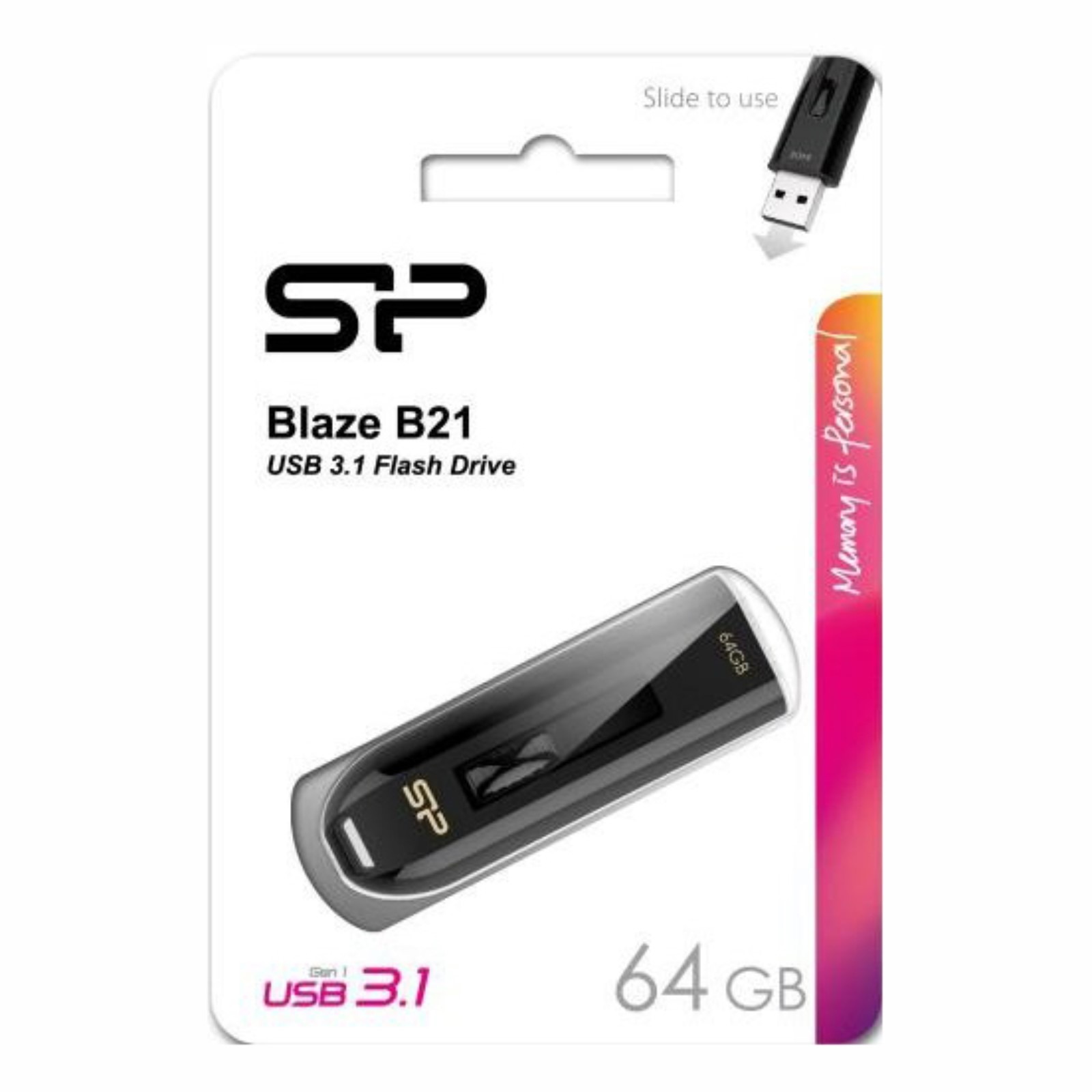 Флеш-накопитель USB 3.2 64Gb Silicon Power Blaze B21