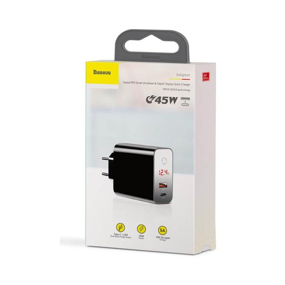 Зарядное устройство Baseus Speed PPS Intelligent Power-off PD3.0+QC3 45W