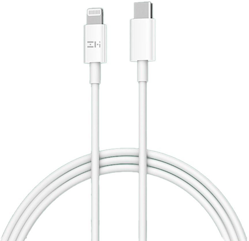 Кабель ZMI AL856, Lightning (m) - USB Type-C (m), 1.5м, MFI, белый