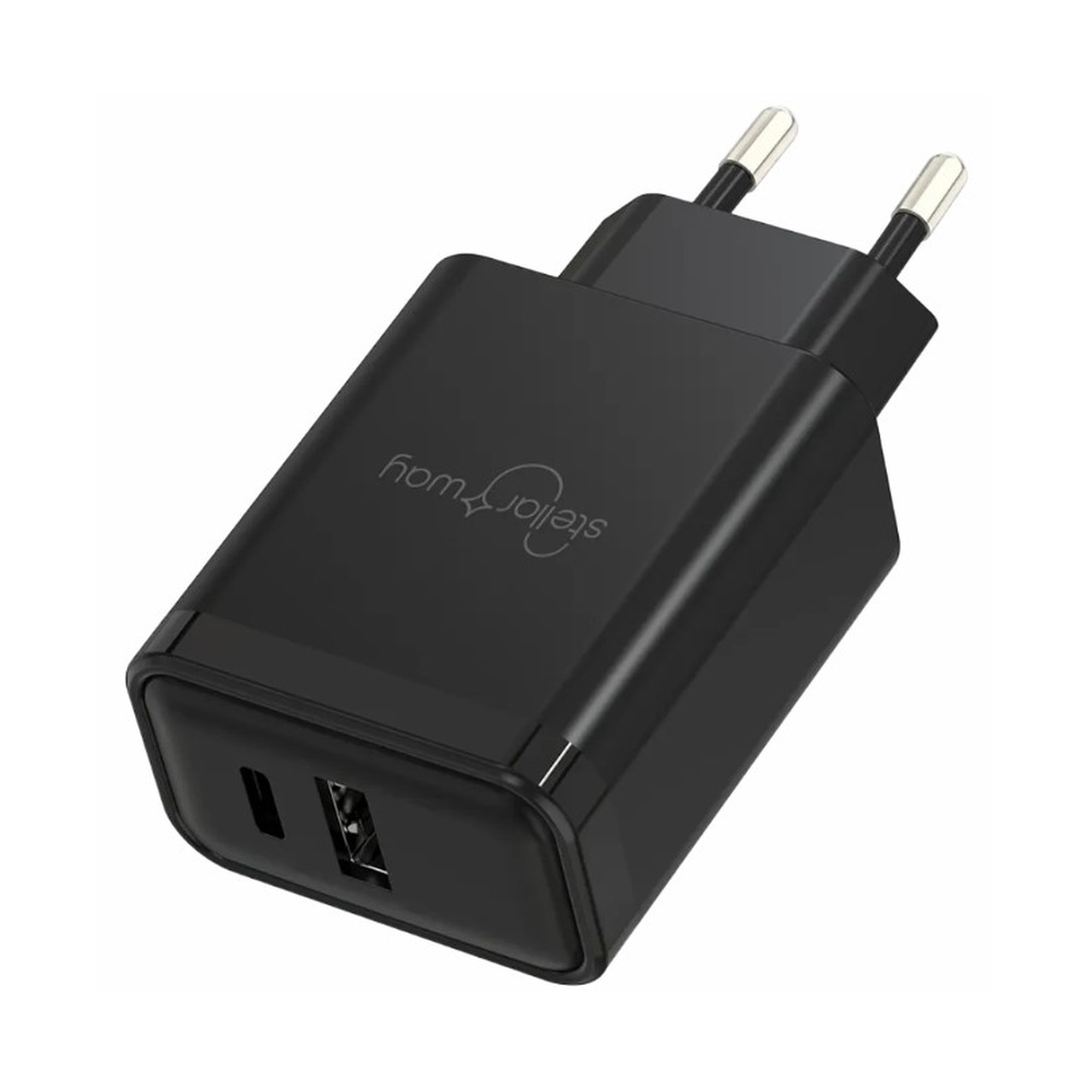 Зарядное устройство Stellarway USB-A/С 2,4A PD 32W (Черный)
