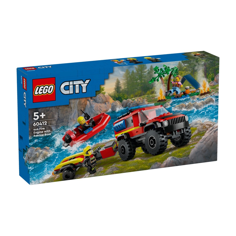 Конструктор LEGO City 60412 Пожарная машина со спасательной лодкой