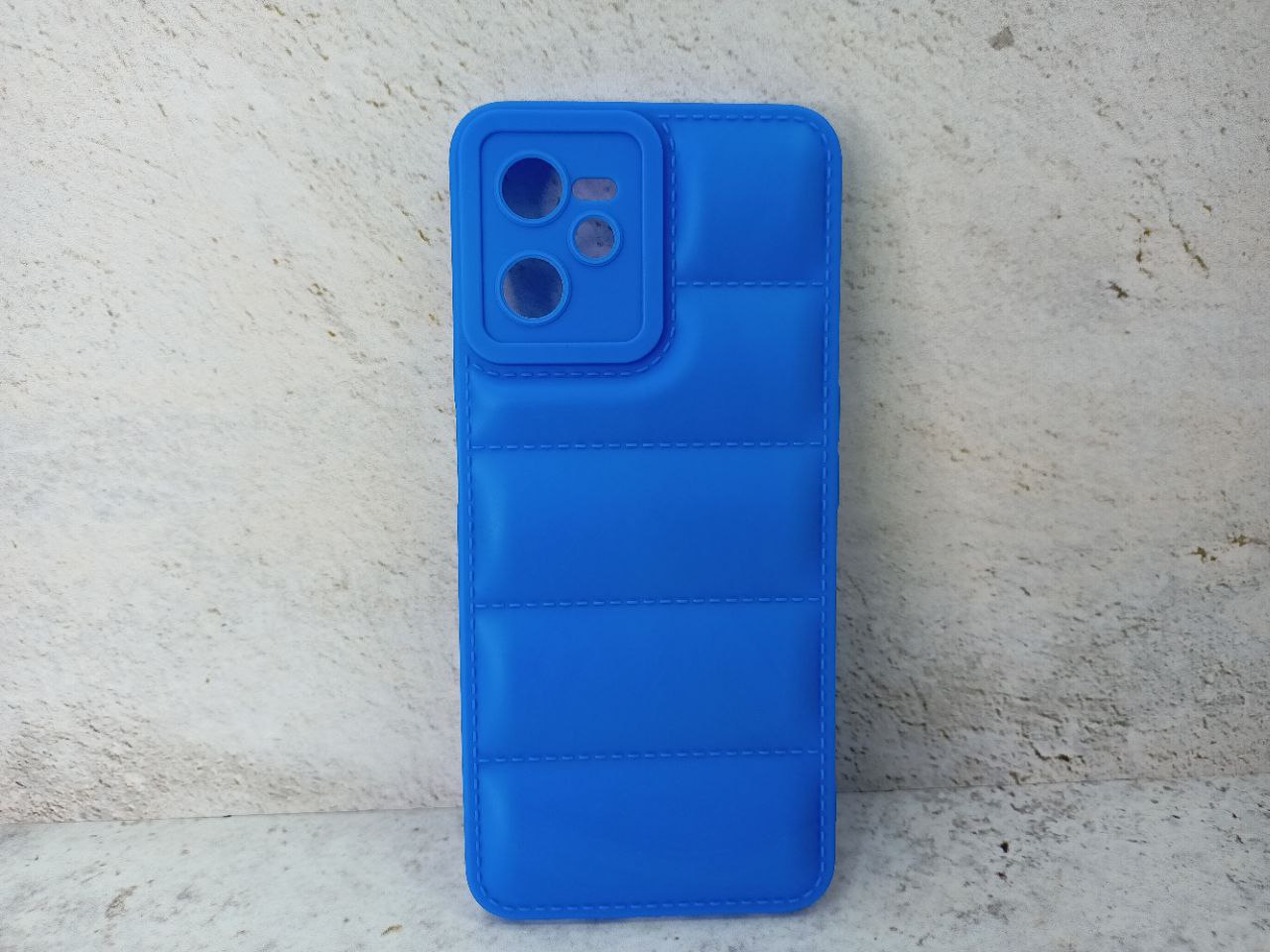 Силиконовый чехол (дутый) для Realme C35 DF rmJacket-03 (blue)