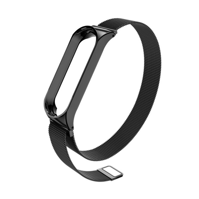 Ремешок миланский с магнитом для Mi band 5 Black